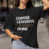 Coffee Leggings Leopard Black T-Shirt