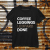 Coffee Leggings Leopard Black T-Shirt