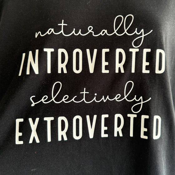 Introverted Extrovert Black T-Shirt