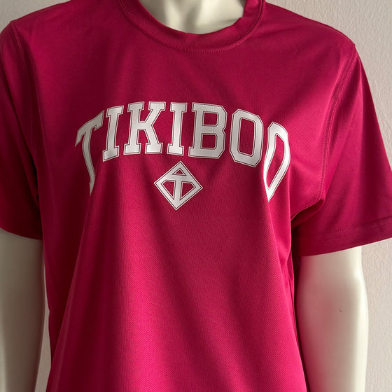 Tikiboo Pink Athletics Technical T-shirt Large Logo