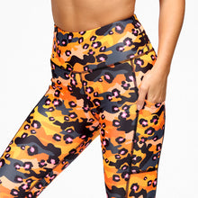  Orange Leopard Camo Capri