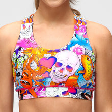  Tattoo Skulls Cross Back Bra