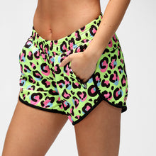  Lemon Leopard Loose Fit Workout Shorts