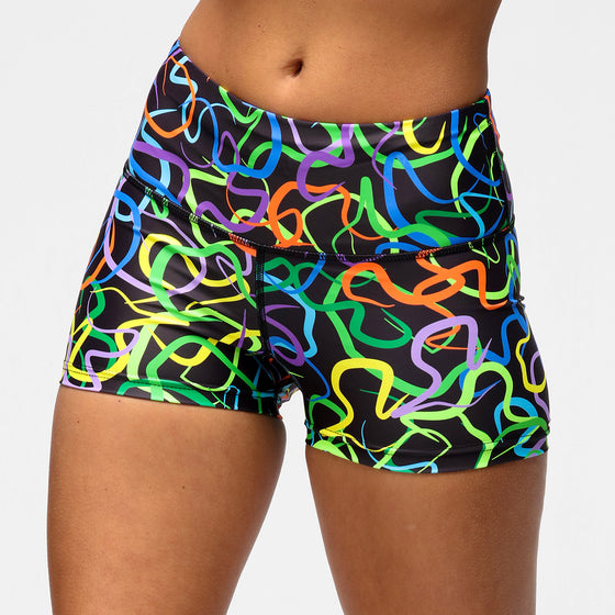 Neon Noodles TikiBooty Shorts