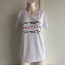  Positive Mind V-Neck White T-Shirt