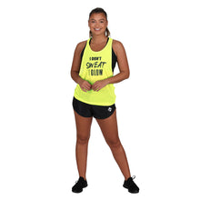  I Don’t Sweat I Glow Yellow Drop Side Tank